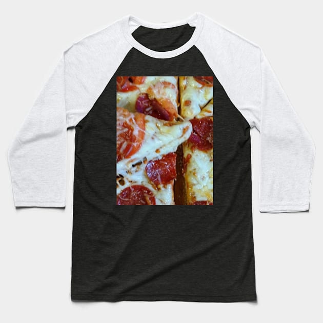 pepperoni pizza Baseball T-Shirt by robrush47